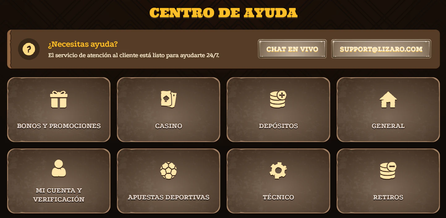 Atención al cliente en Lizaro